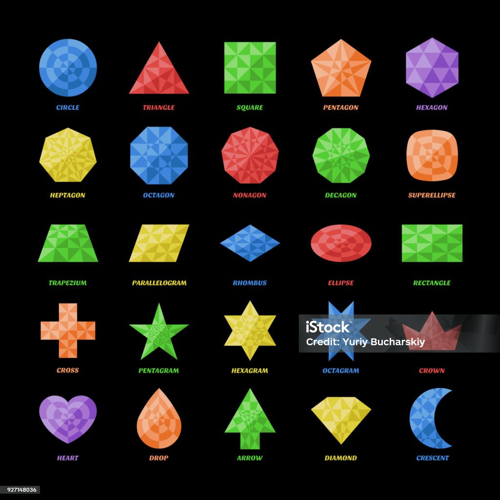 Basic Shape Regular Basic Shape Stock Illustration - Download Image Now - Black Color ...