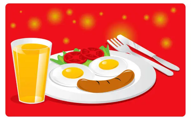 Vector illustration of Good Morning yum..yum