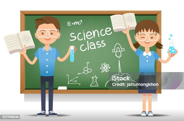 Scince Class Graphics Students In The Science Class Stock Illustration - Download Image Now ...
