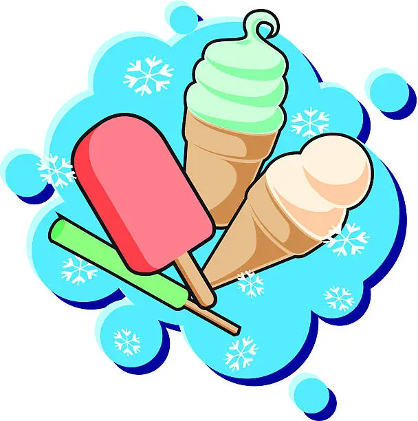 Vector illustration of Various Ice Creams