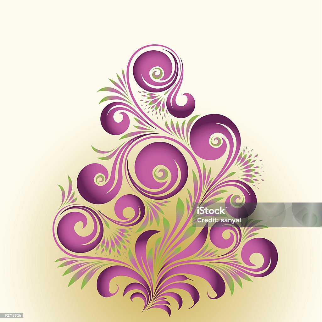 Decorazione floreale - arte vettoriale royalty-free di Arte