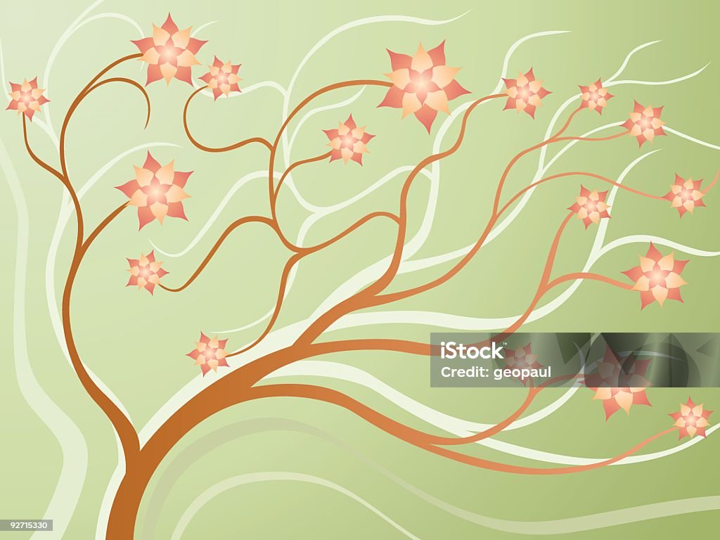 Automne fleurs - clipart vectoriel de Abstrait libre de droits