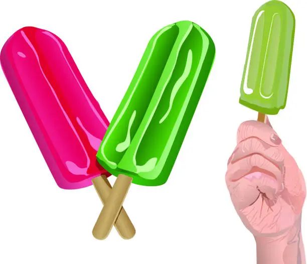 Vector illustration of Popsicles