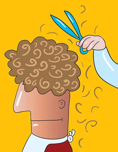 Vector illustration of haircut