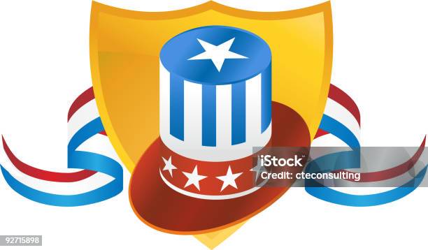 Bandiera Stati Uniti Damerica - Immagini vettoriali stock e altre immagini di 4 Luglio - 4 Luglio, A forma di stella, Badge