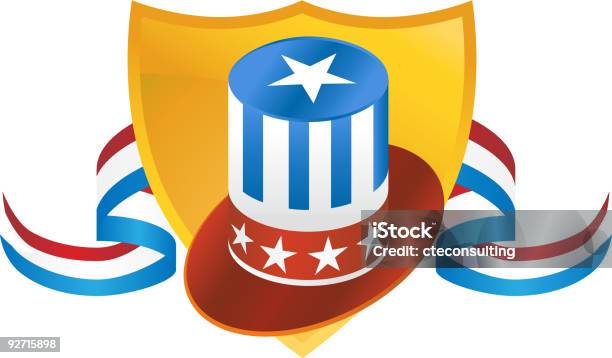 Eua Banner - Arte vetorial de stock e mais imagens de 4 de Julho - 4 de Julho, Cartola, Chapéu