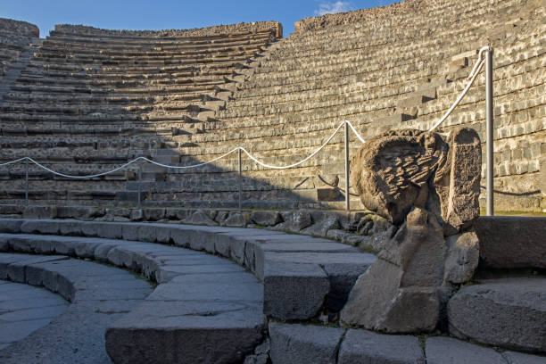 old ruins of theater in Pompeii Italy