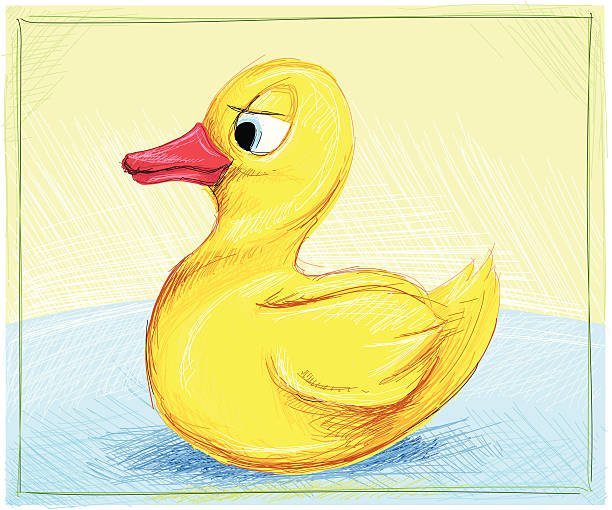 ilustraciones, imágenes clip art, dibujos animados e iconos de stock de pato borla - rubber duck