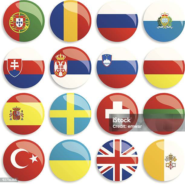 유로파 포석 버튼 세르비아 국기에 대한 스톡 벡터 아트 및 기타 이미지 - 세르비아 국기, 국기, 기