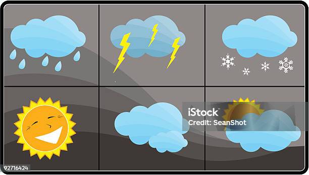 Condições Meteorológicas - Arte vetorial de stock e mais imagens de Chuva - Chuva, Condições Meteorológicas, Céu