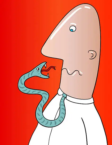 Vector illustration of snake tie