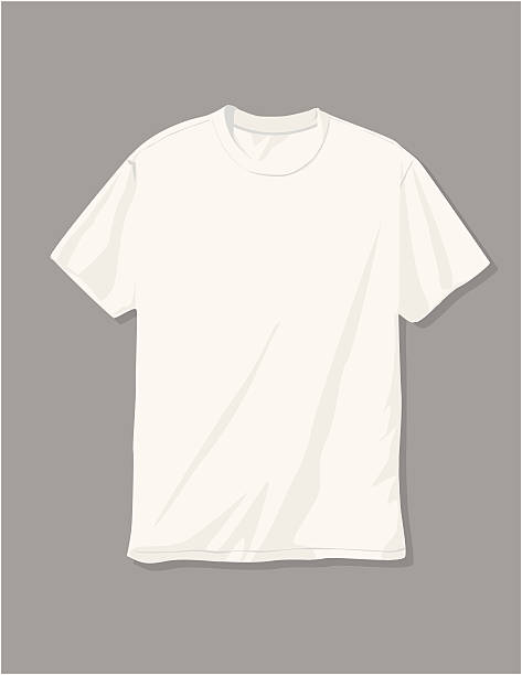 biały t-shirt - t shirt shirt white men stock illustrations
