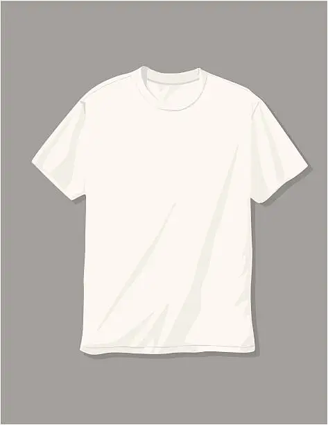 Vector illustration of White T-Shirt