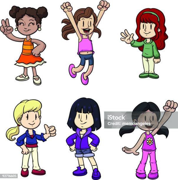 Mulher Raparigas - Arte vetorial de stock e mais imagens de 10-11 Anos - 10-11 Anos, Meninas Adolescentes, Raparigas