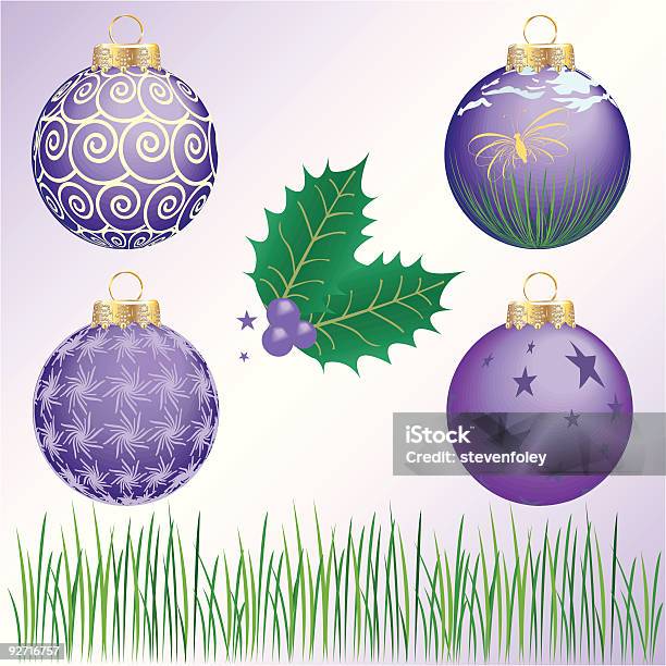 Weihnachten Weihnachtsschmuck Stock Vektor Art und mehr Bilder von Christbaumkugel - Christbaumkugel, Dekoration, Farbbild