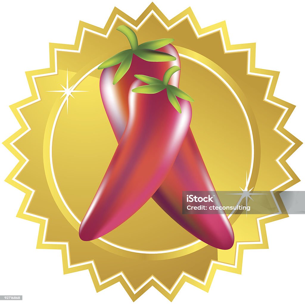 Rojo Chiles - arte vectorial de Guindilla libre de derechos