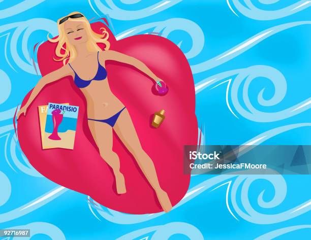 Resort Paradise Stock Illustration - Download Image Now - Adult, Alcohol - Drink, Blond Hair