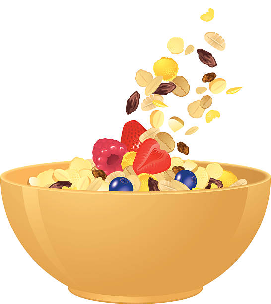 Breakfast Cereal  muesli stock illustrations