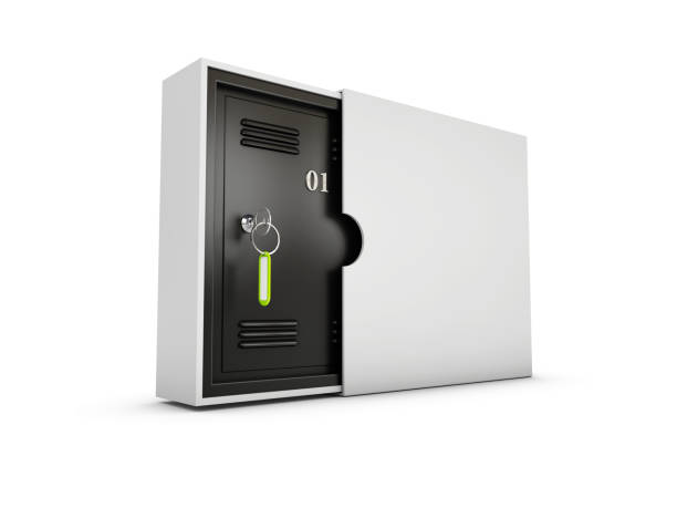 istock 3d Illustration of safe deposit lockboxes isolated white 927172804