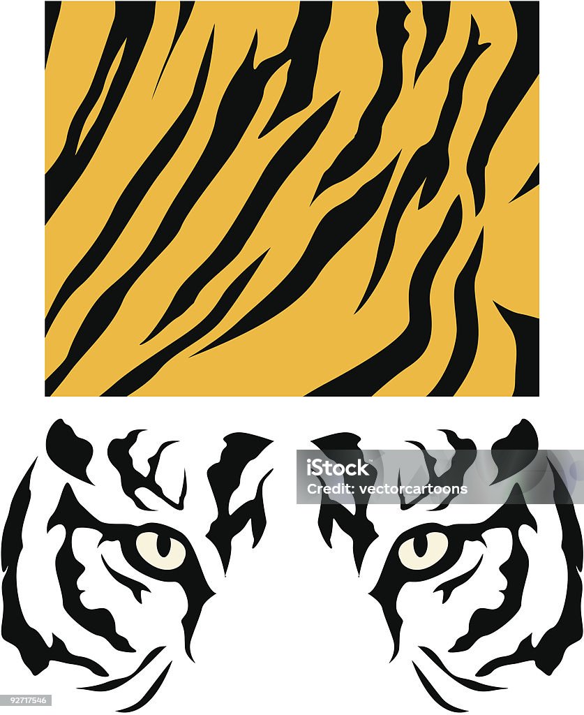 Tiger Skin and Eyes  White Tiger stock vector