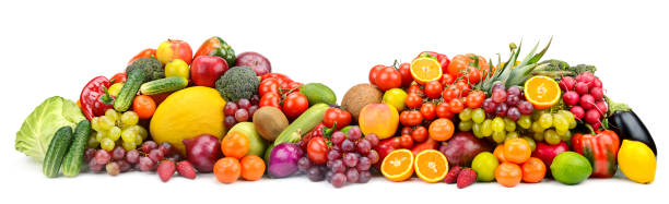 Large collection healthy fruits, vegetables, berries