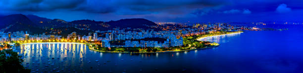 Panoramic night view of Rio de Janeiro