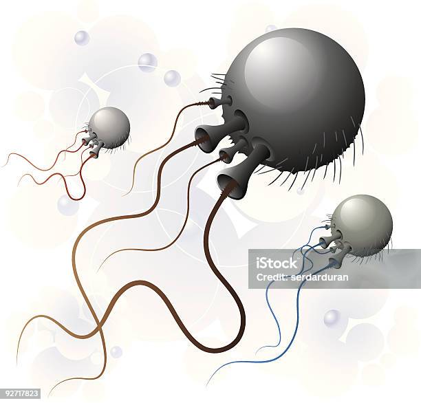 Noir Microbe Vecteurs libres de droits et plus d'images vectorielles de Atome - Atome, Bactérie, Biologie