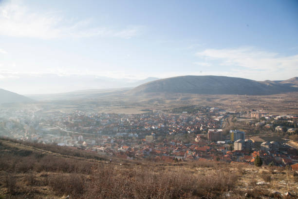 Aerial view of Veles, Macedonia