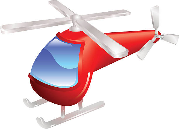 bildbanksillustrationer, clip art samt tecknat material och ikoner med helicopter vector illustration - heliskiing