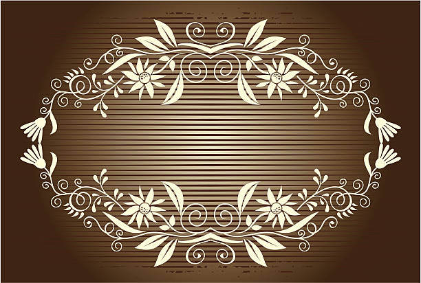 floral frame vector art illustration