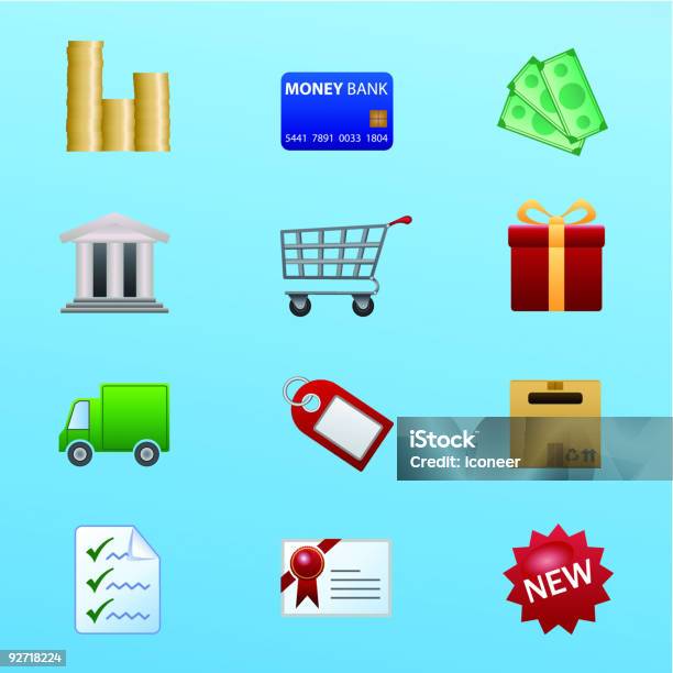 Ecommerce Und Onlineshopsymbol Set Stock Vektor Art und mehr Bilder von Abzeichen - Abzeichen, Bankkarte, Einkaufen