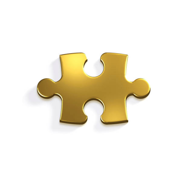 istock Gold Puzzle Piece of Jigsaw. 3D Render Illustration 927182510
