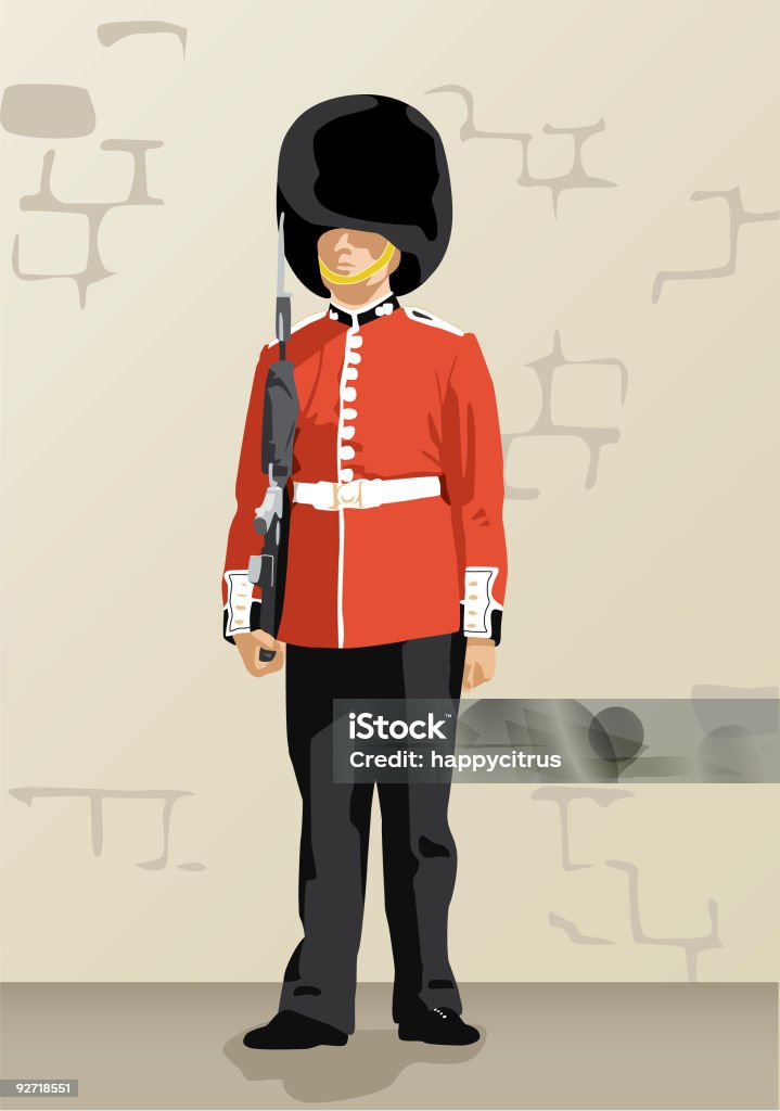 British Royal Guard - Lizenzfrei Britischer Wachsoldat Vektorgrafik