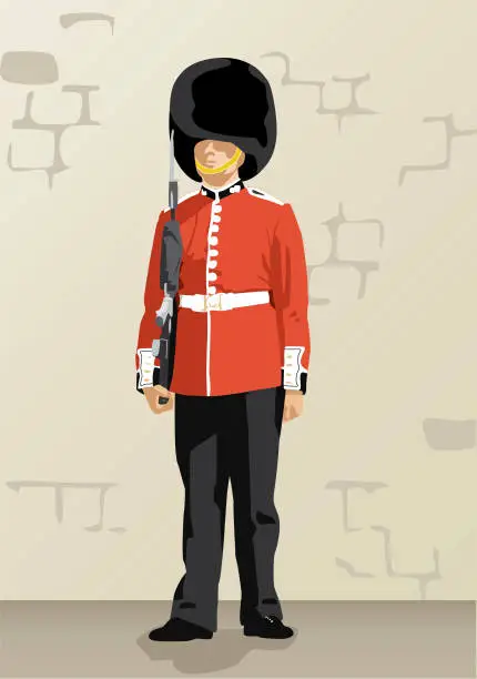 Vector illustration of British Royal Guard