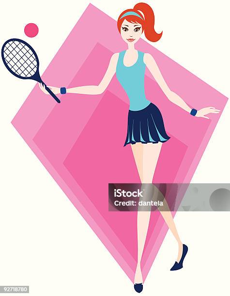 Joueur De Tennis Vecteurs libres de droits et plus d'images vectorielles de 18-19 ans - 18-19 ans, Adulte, Balle de tennis