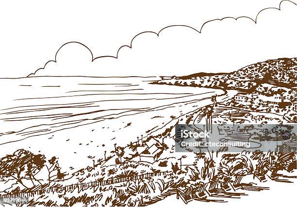 Paysage De Laguna Beach Vecteurs libres de droits et plus d'images vectorielles de Littoral - Littoral, Californie, Plage