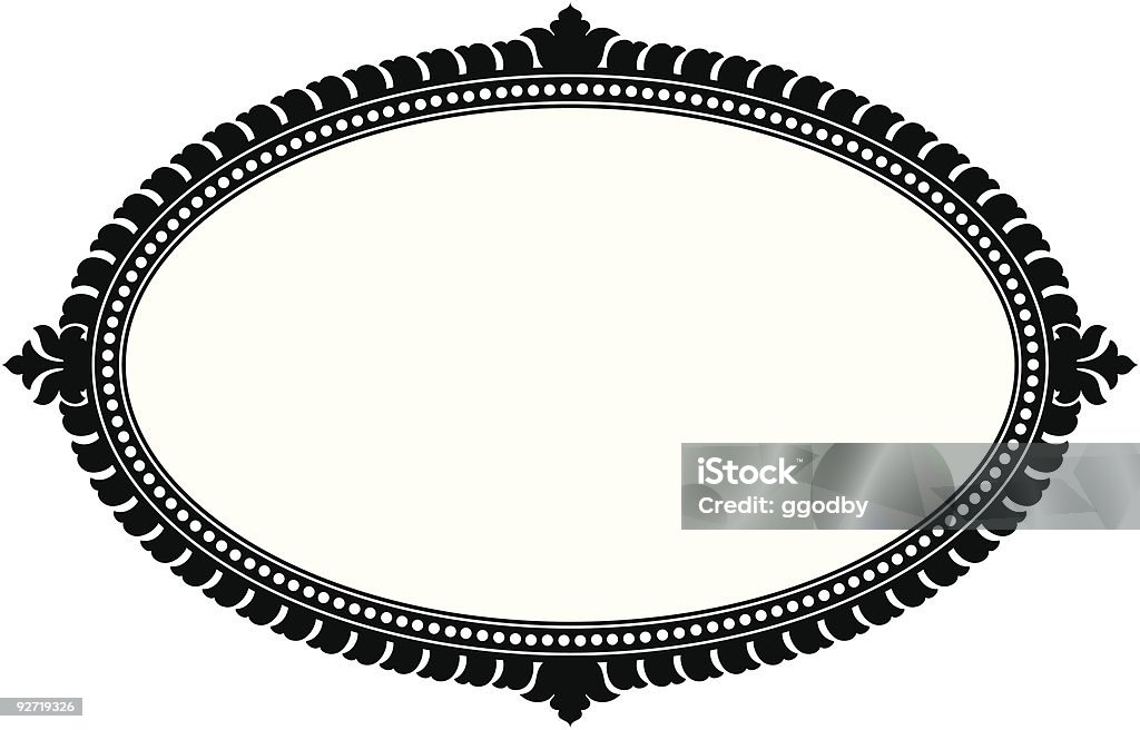 Plat décoratif ovale (vecteur - clipart vectoriel de Ellipse libre de droits