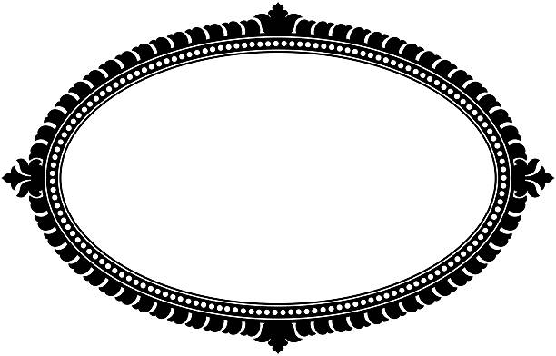 stockillustraties, clipart, cartoons en iconen met ornate oval panel (vector) - ellips