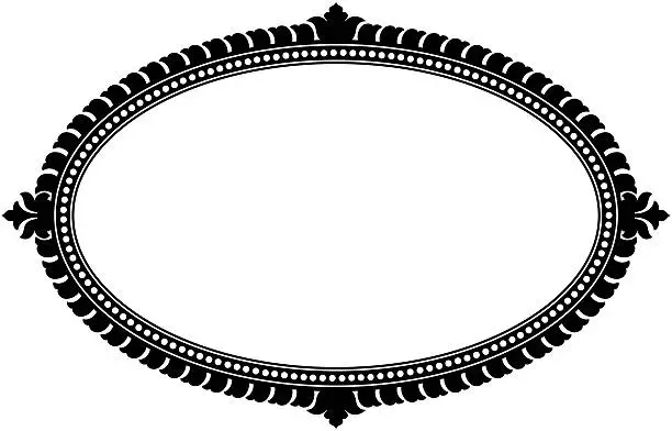 Vector illustration of Ornate Oval Panel (vector)