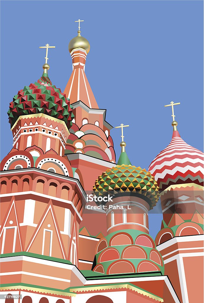 セントバジル大聖堂のモスクワベクター - イラストレーションのロイヤリティフリーベクトルアート