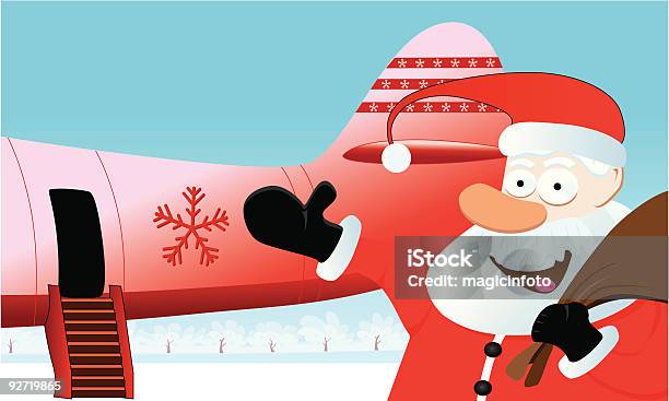 Natale Viaggio - Immagini vettoriali stock e altre immagini di Aereo privato - Aereo privato, Natale, Aereo di linea