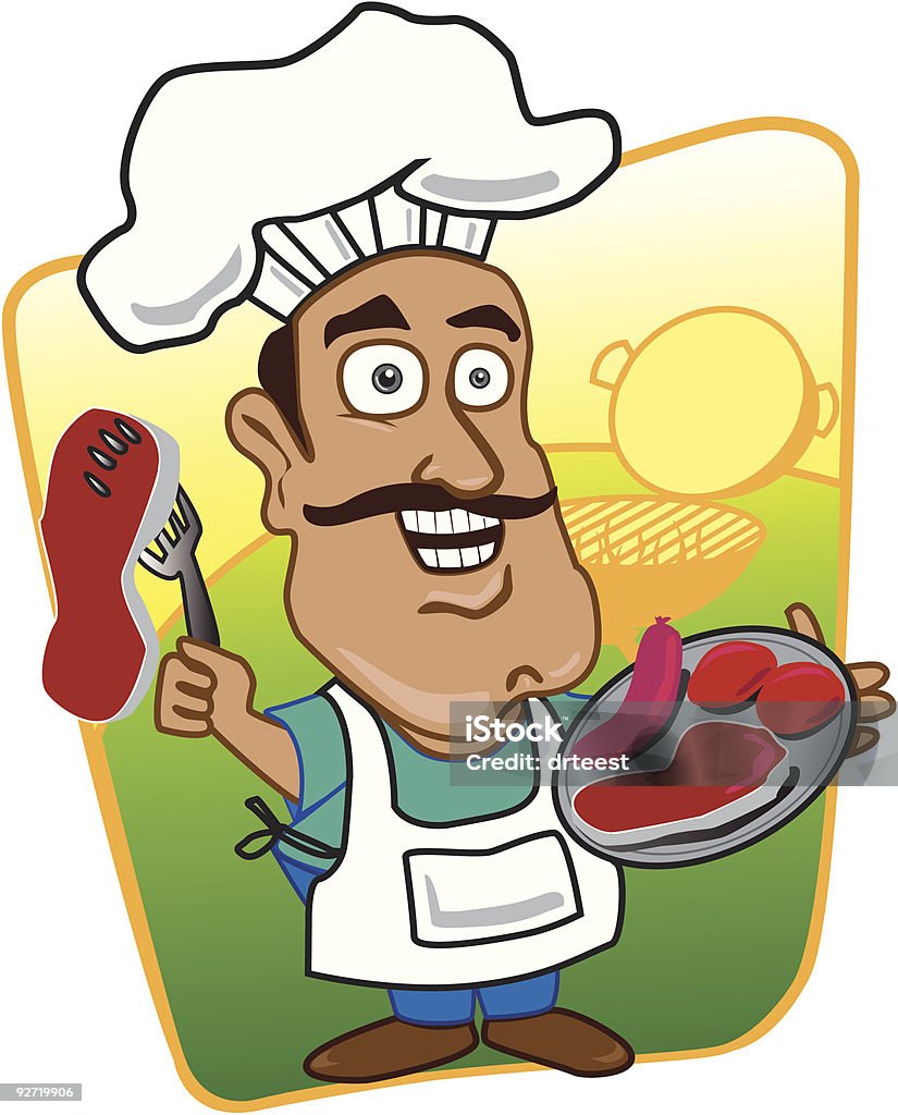 En extérieur Cook - clipart vectoriel de Aliment grillé au charbon de bois libre de droits