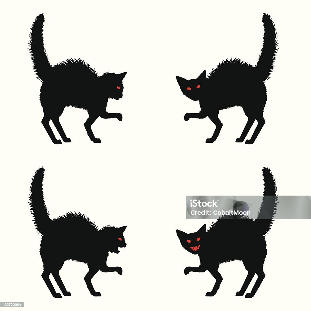 Halloween Cat silhouette  Domestic Cat stock vector