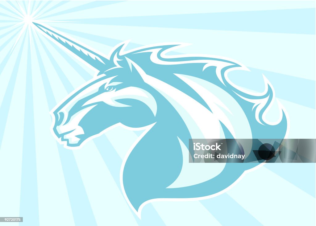 Unicorn Mascot Clean vector illustration of a magical unicorn. Unicorn layer can be easily separated from background.  Mascot stock vector