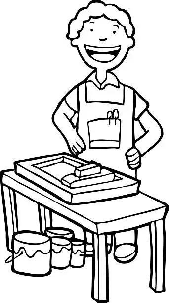 Vector illustration of Print Maker