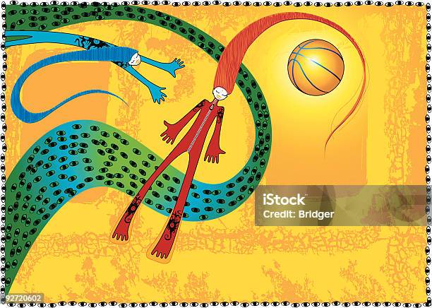 Cosmic Баскетболе — стоковая векторная графика и другие изображения на тему Аборигенная культура - Аборигенная культура, Баскетбол, Баскетбольный мяч