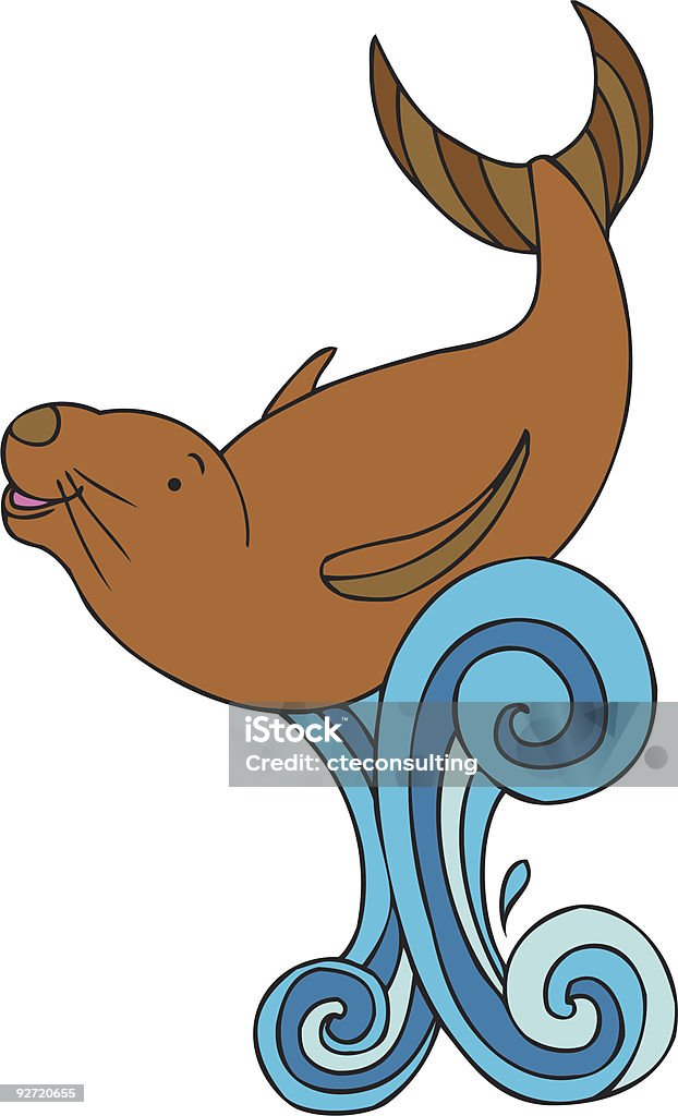 Seal Splash  Animal stock vector
