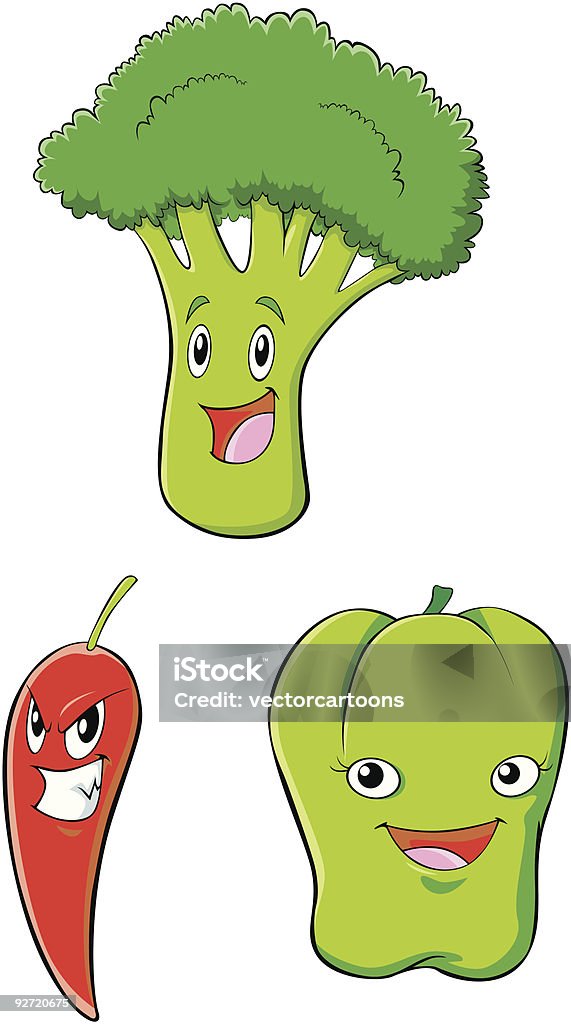 Dessin animé légumes - clipart vectoriel de Aliment cru libre de droits