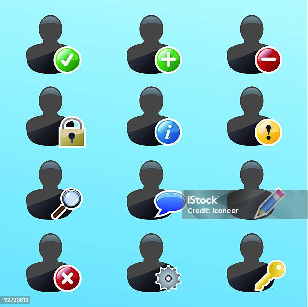 Benutzer Action Iconset 2 Stock Vektor Art und mehr Bilder von Icon - Icon, Anführen, Anleitung - Konzepte