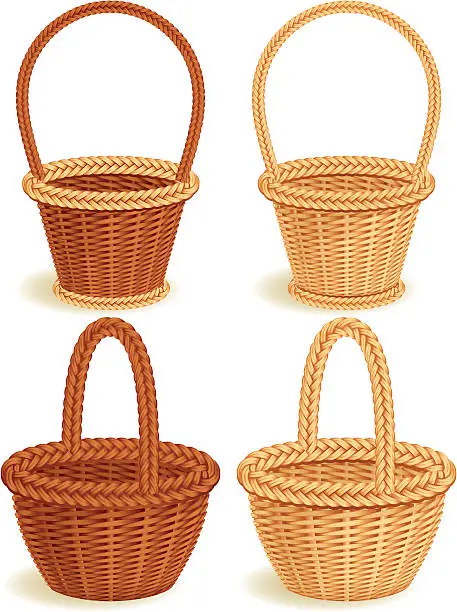 Vector illustration of baskets